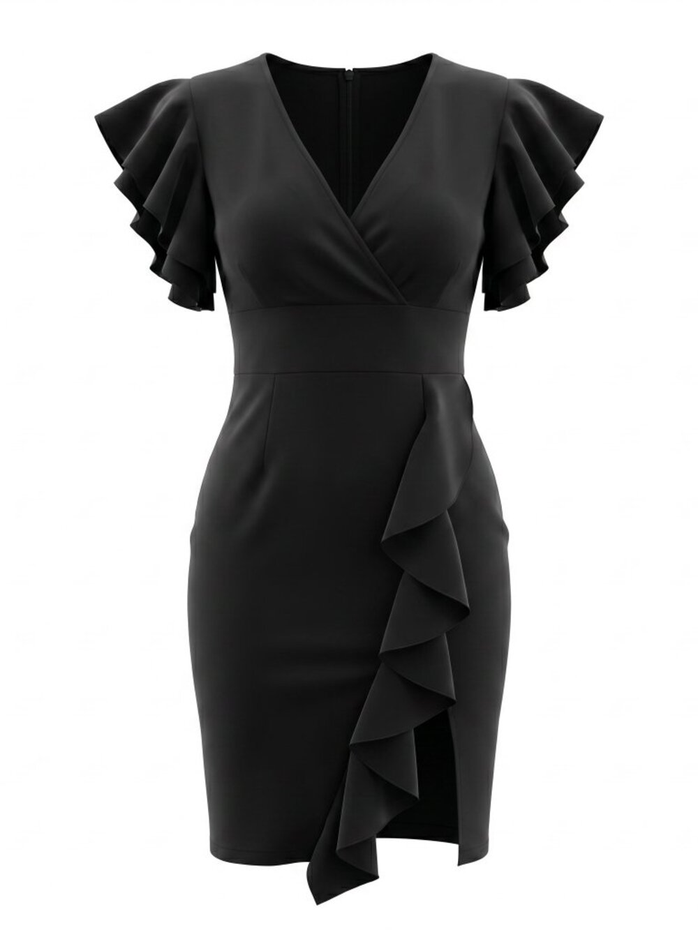Knitee Black Cocktail Dress